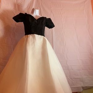 Custom Unique Couture Wedding Dress Black White